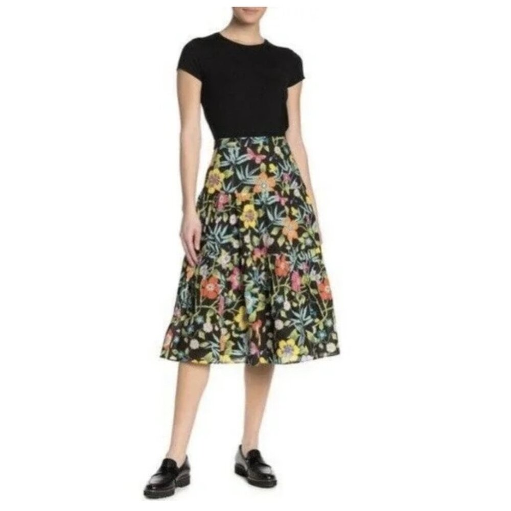 J.‎ Crew Tawna Pavilli Floral Midi Skirt Size 4